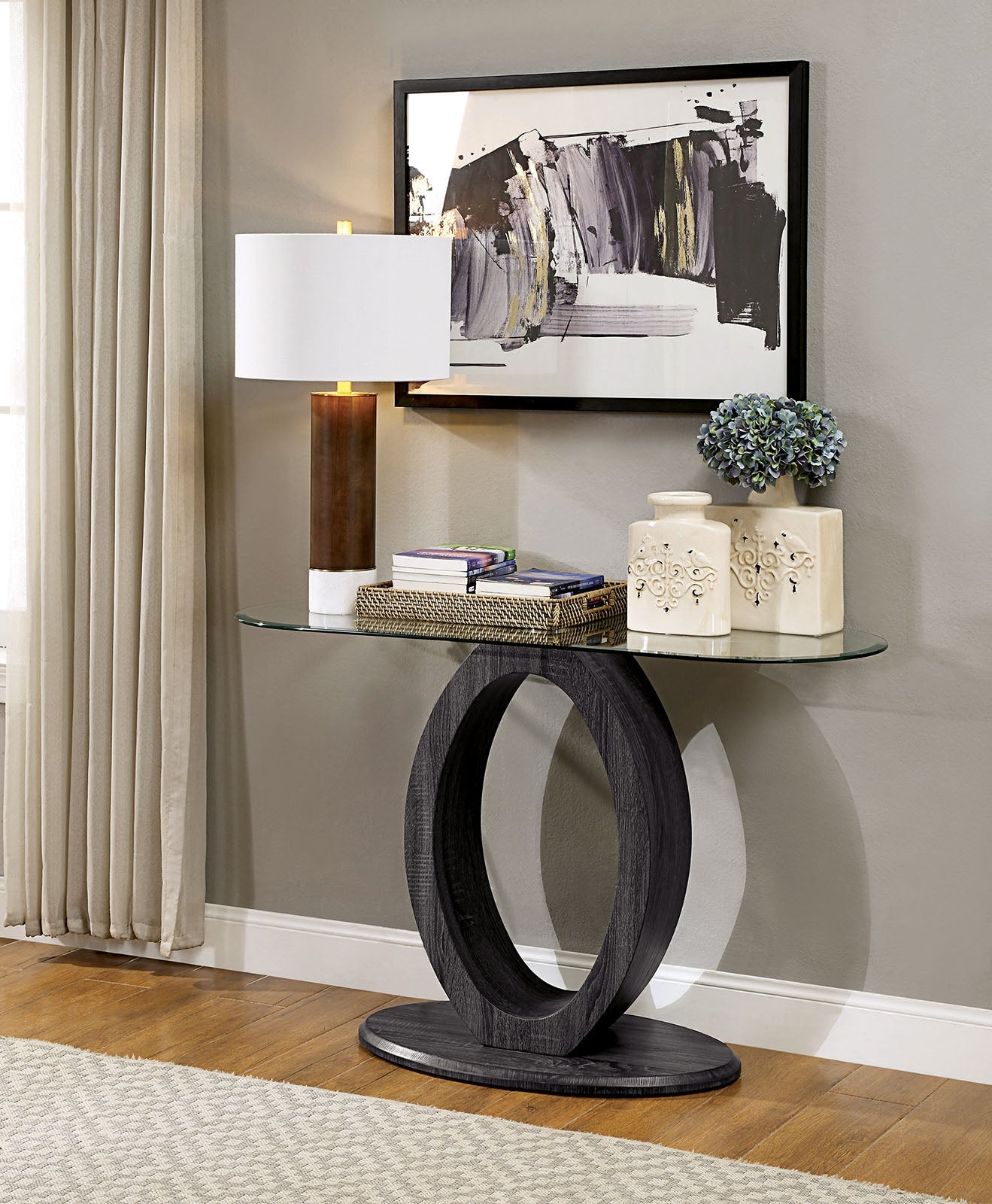 Lodia Gray Sofa Table FOA East