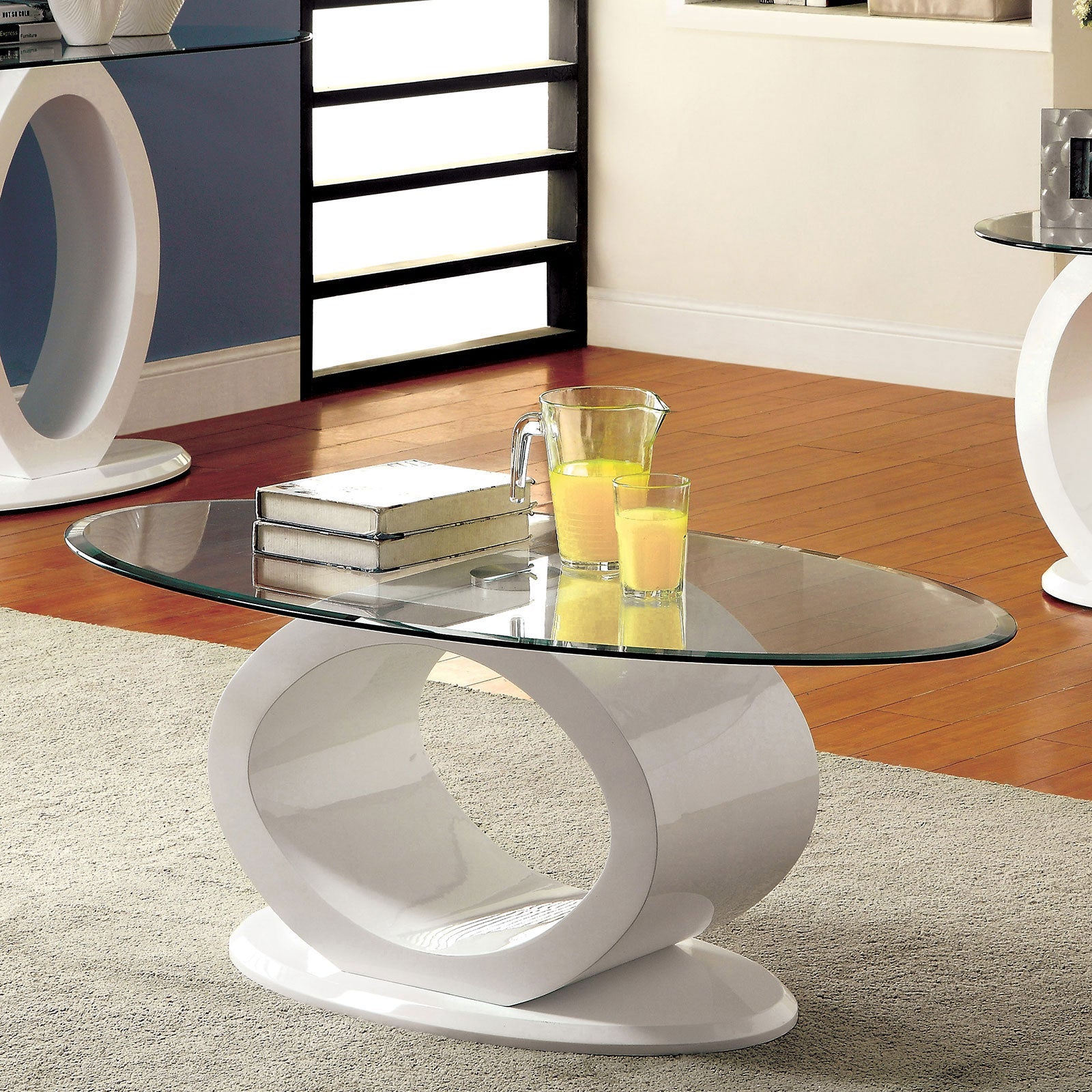 LODIA III White Coffee Table, White FOA East