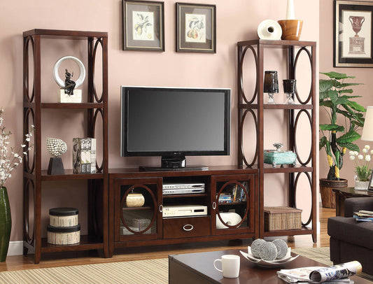 Melville Cherry TV Console + 2 Pier Cabinets