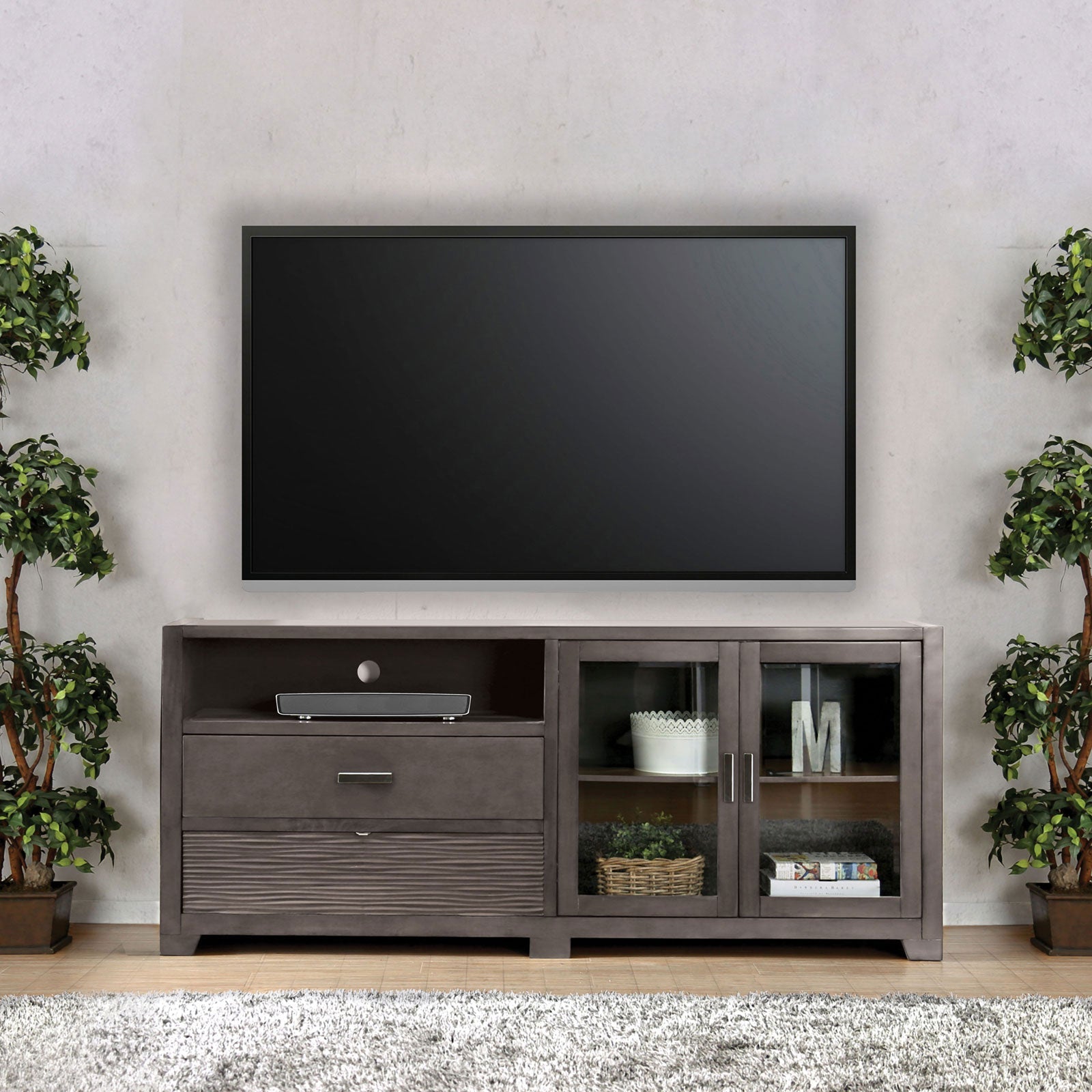 Tienen Gray TV Stand FOA East