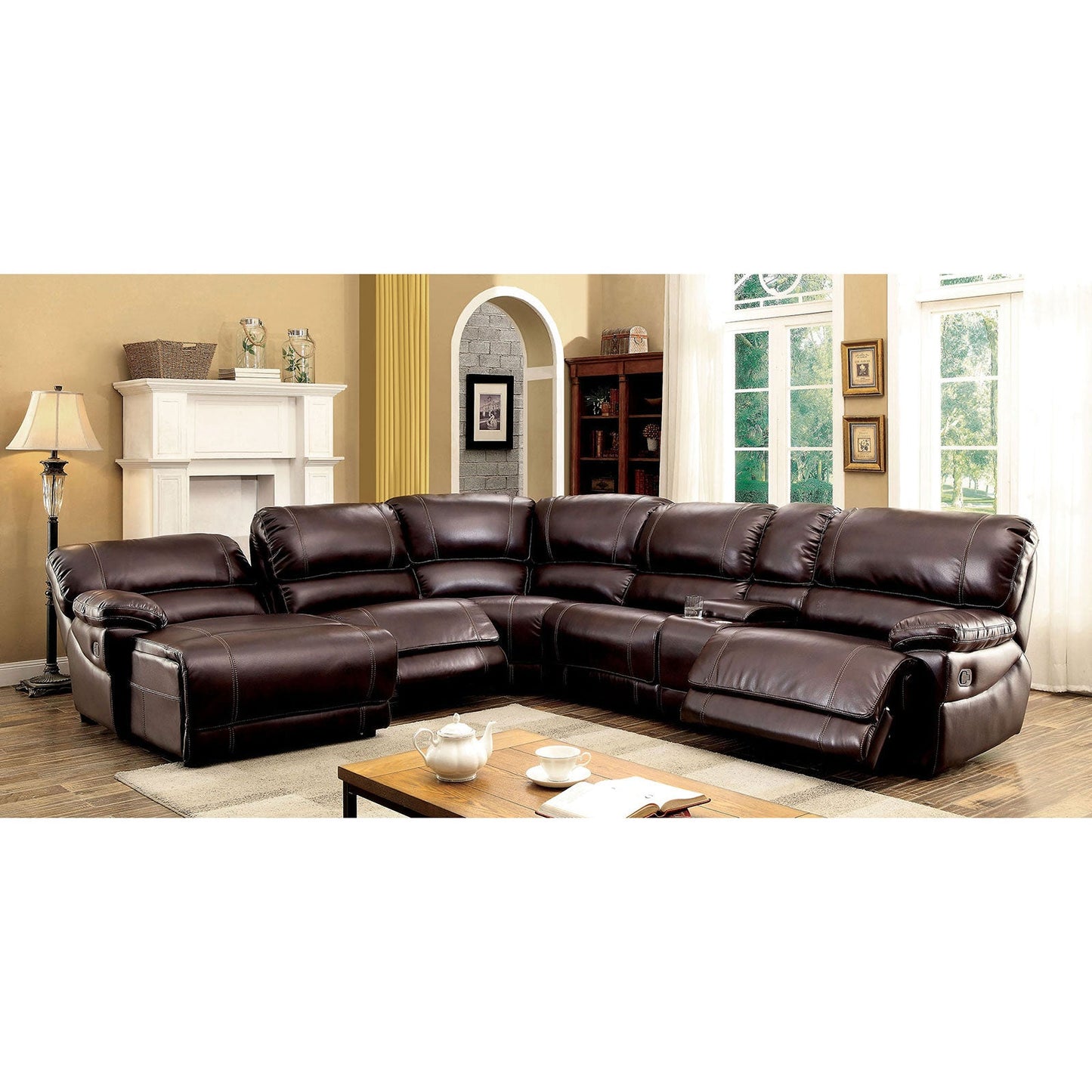 ESTRELLA Brown Sectional, Brown FOA East