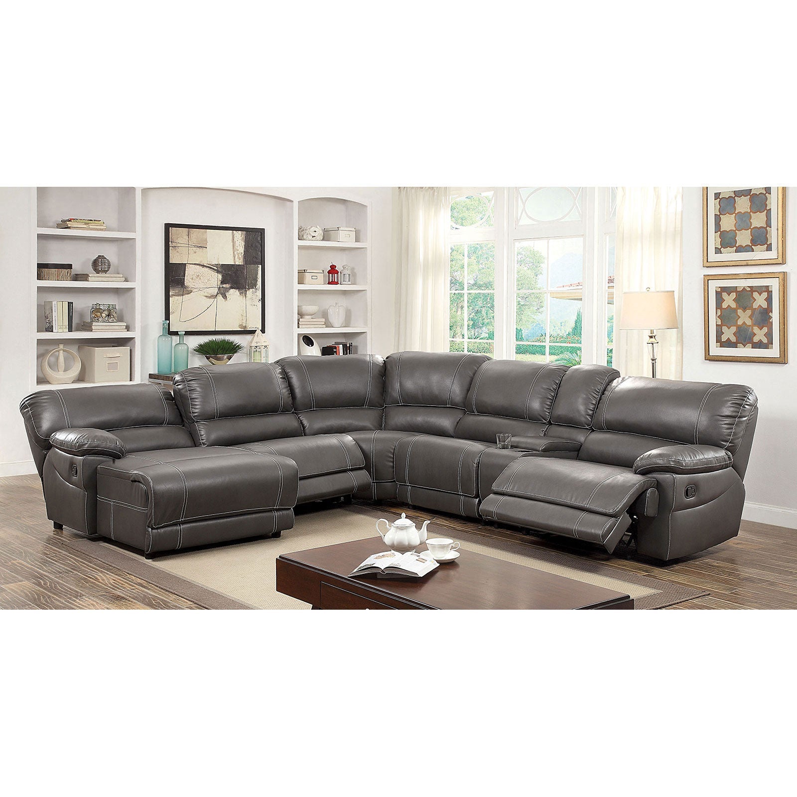 ESTRELLA Gray Sectional, Gray FOA East