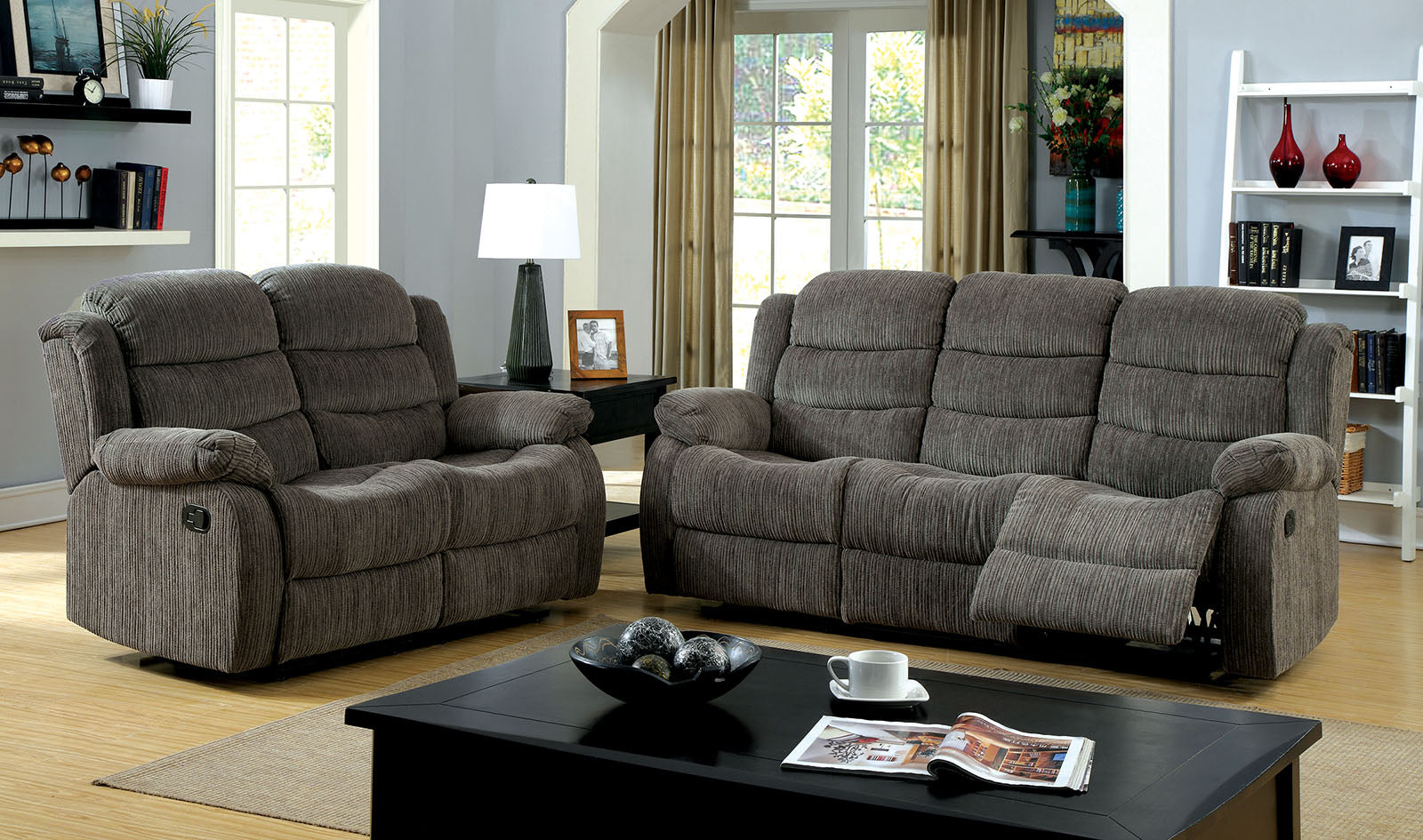 MILLVILLE Gray Sofa + Love Seat FOA East