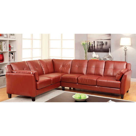 PEEVER Mahogany Red Sectional, Mahogany Red (K/D) FOA East