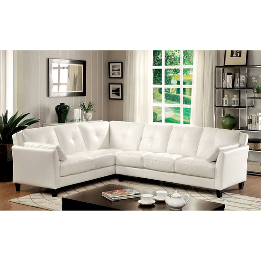 PEEVER White Sectional, White (K/D) FOA East