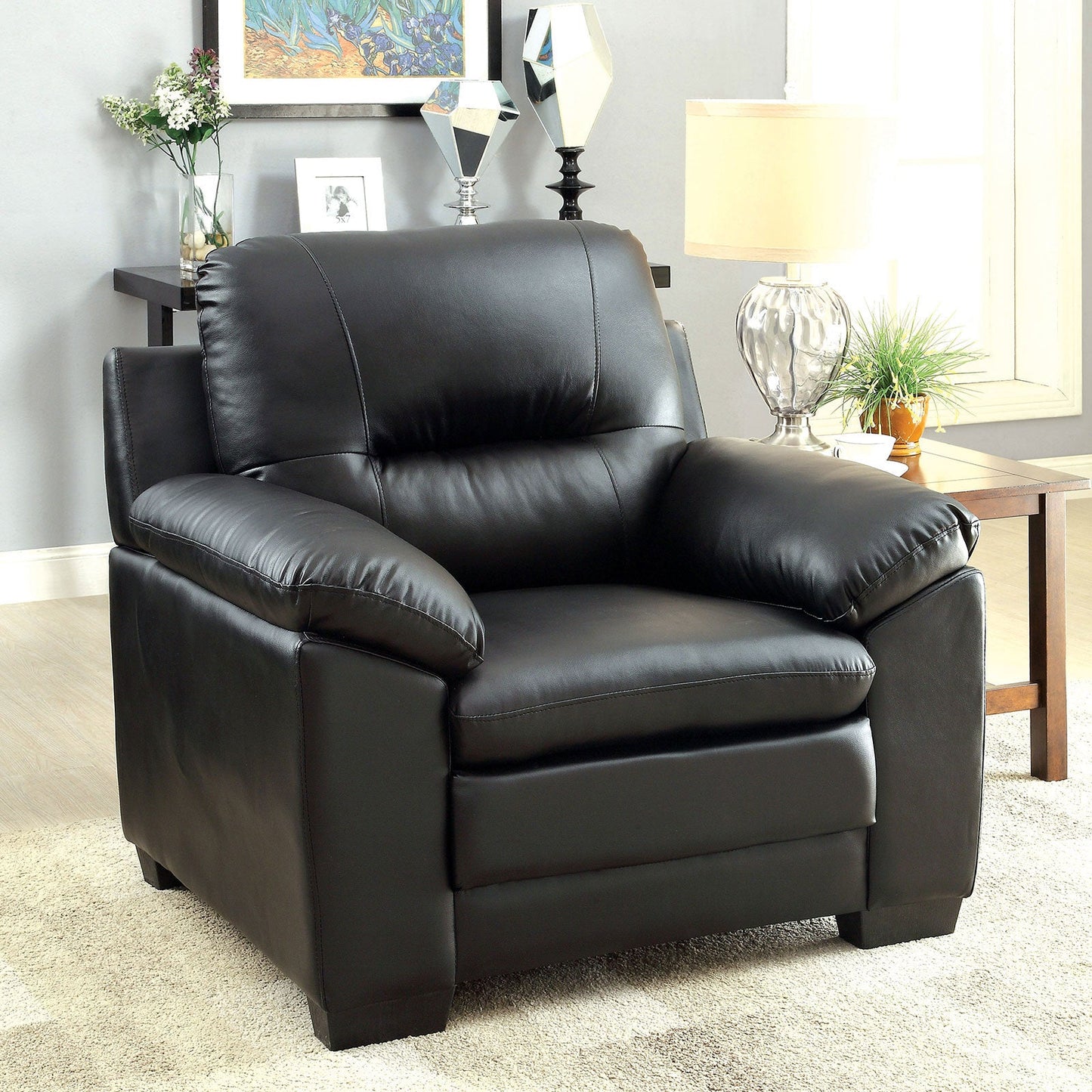 PARMA Black Single Chair, Black FOA East