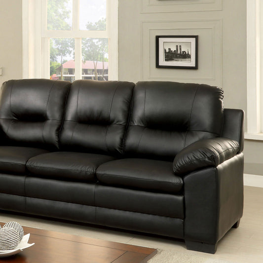 PARMA Black Sofa, Black Pu FOA East