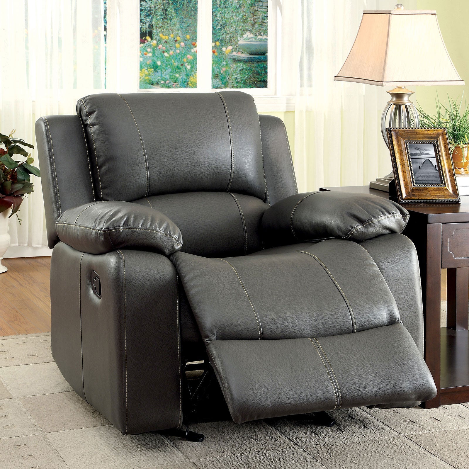 SARLES Gray Glider Recliner FOA East