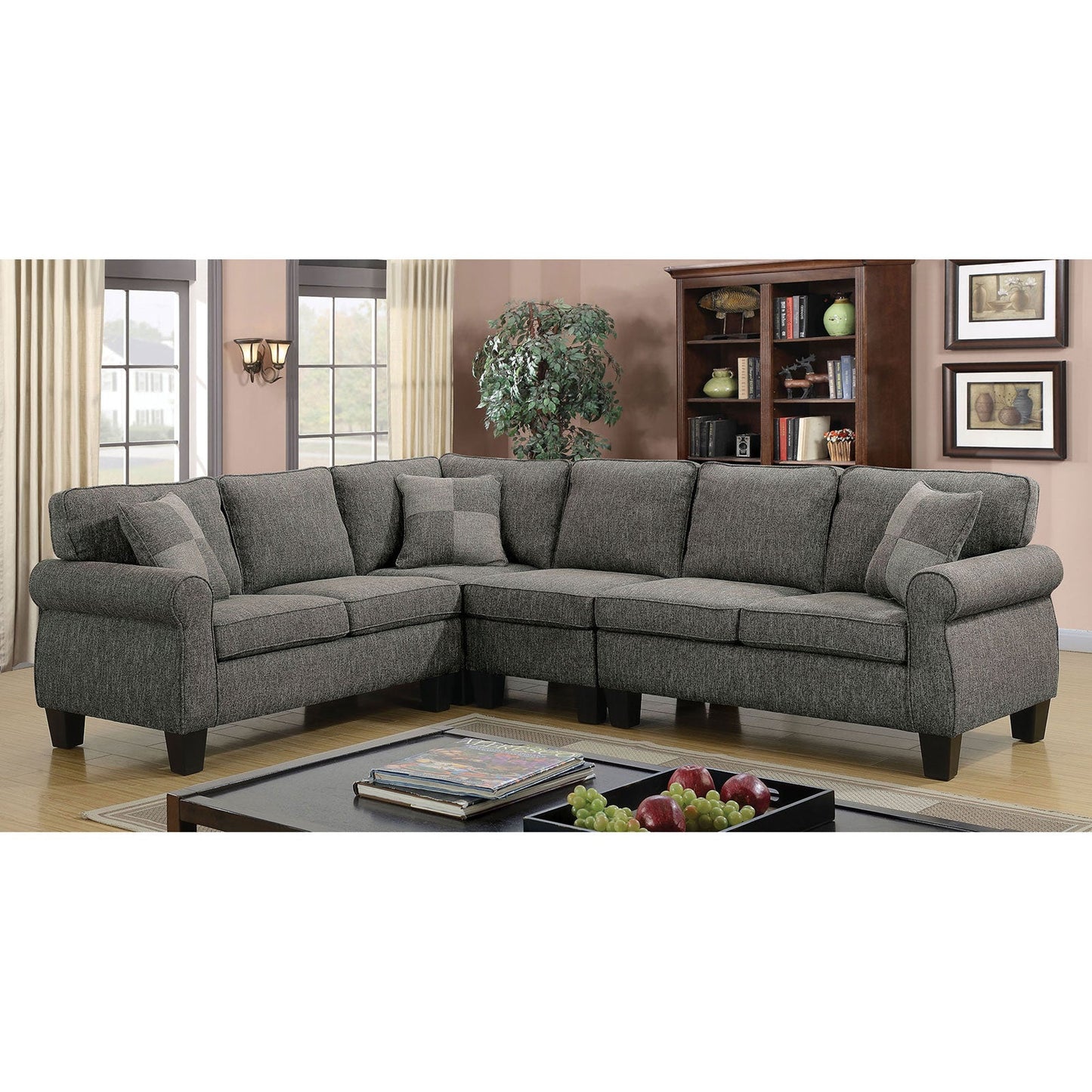 Rhian Dark Gray Sectional FOA East