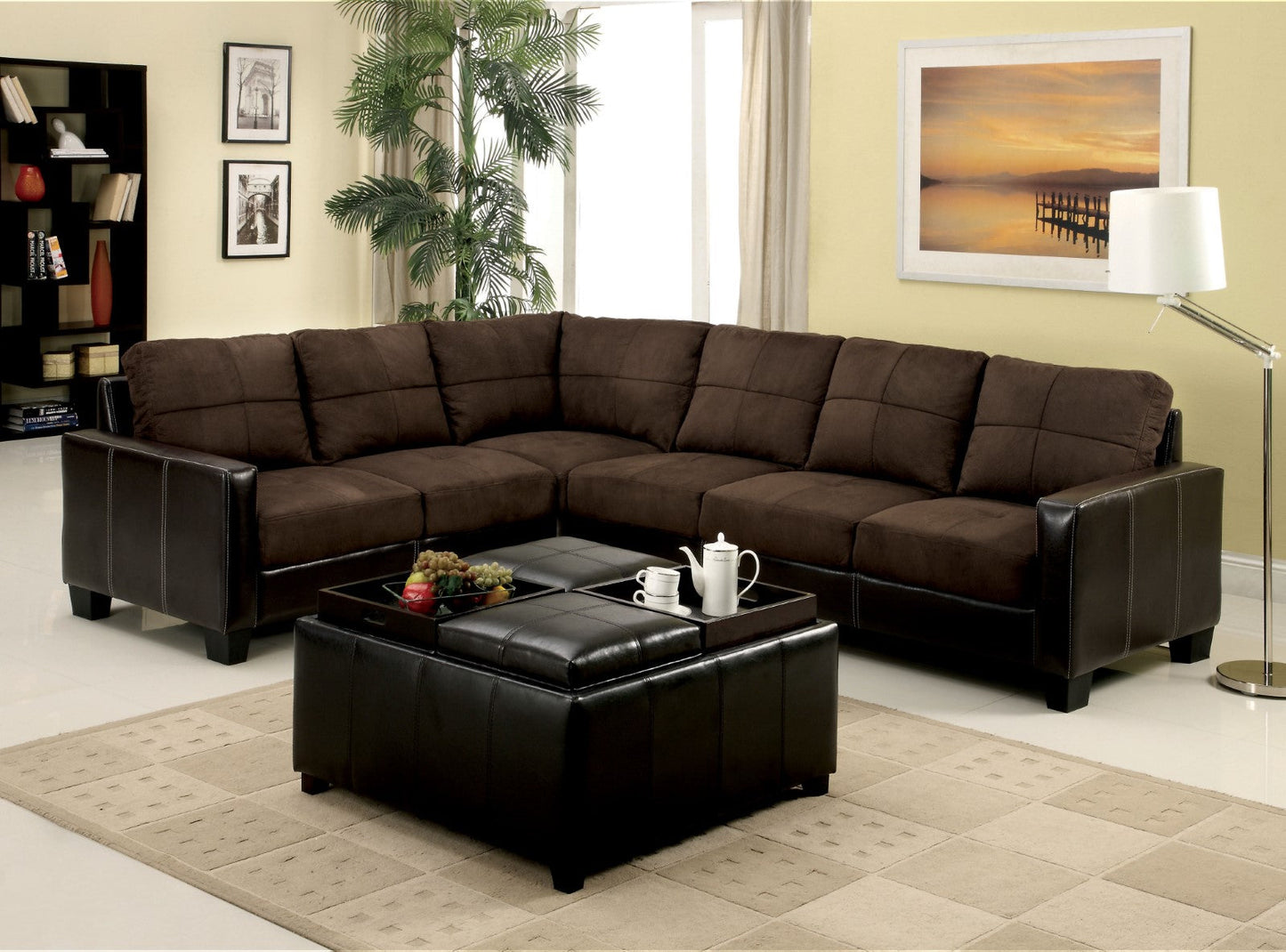 Lavena Chocolate/Espresso Sectional, Chocolate FOA East