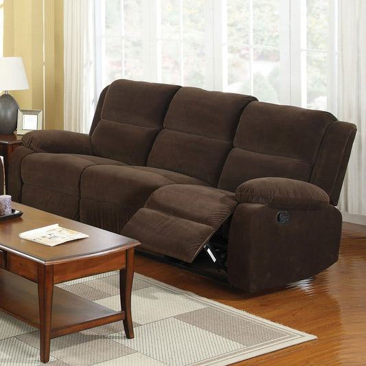 Haven Dark Brown Sofa w/ 2 Recliners FOA East