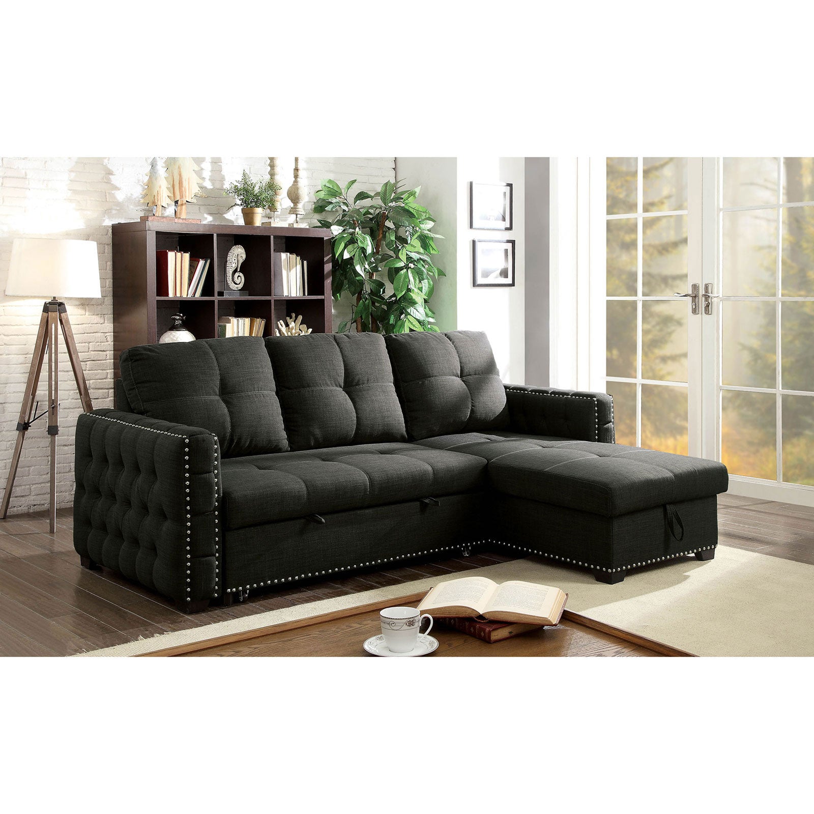 Demi Dark Gray Sectional FOA East