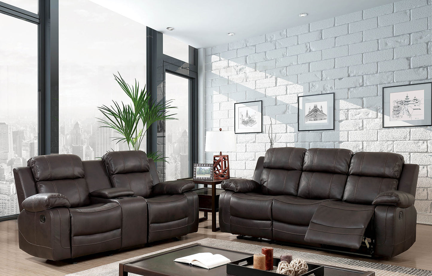 Pondera Brown Sofa + Love Seat FOA East