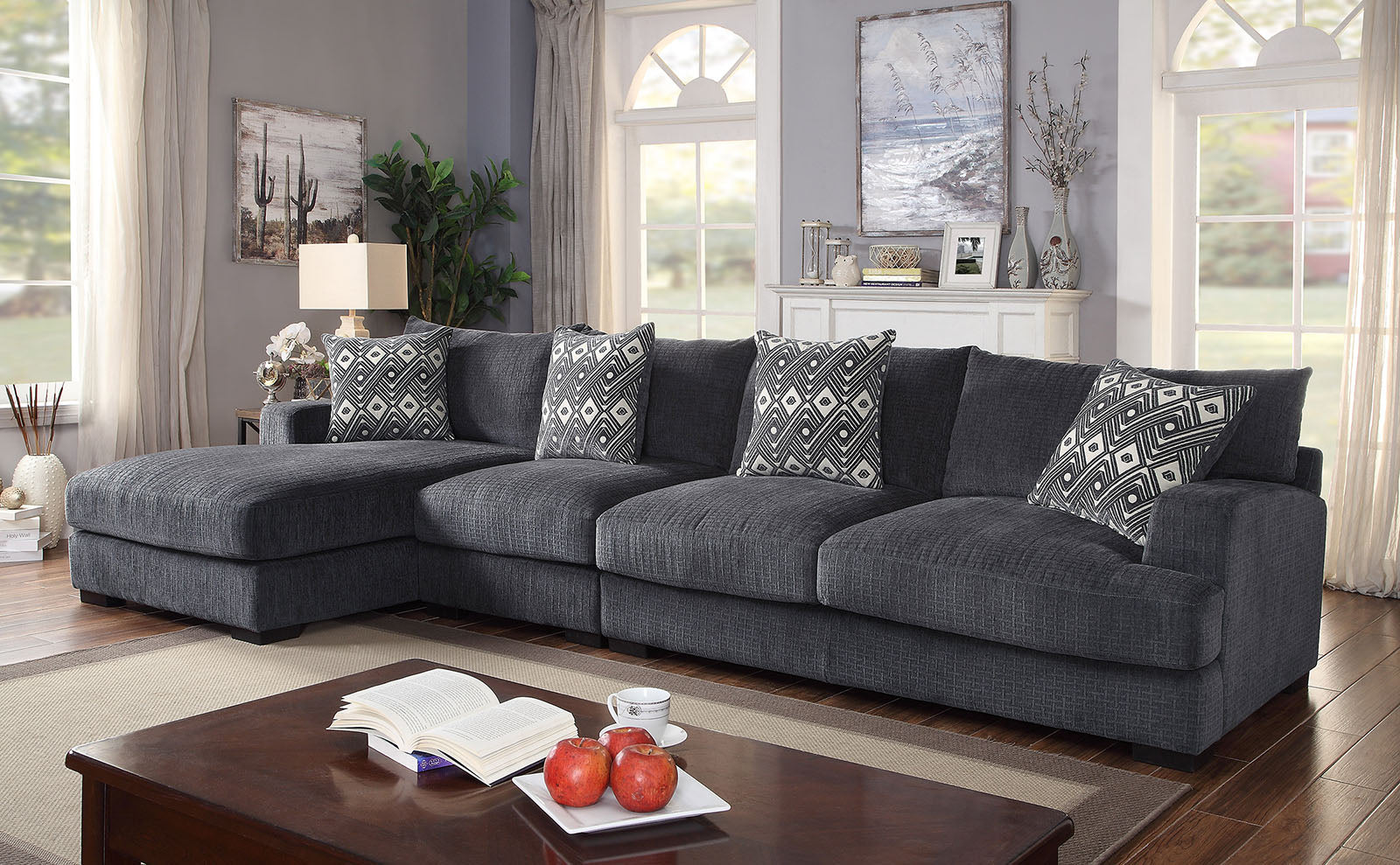 Kaylee Gray Large L-Shaped Sectional FOA East