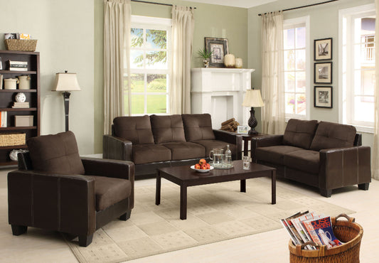 Laverne Chocolate/Espresso Sofa + Love Seat FOA East