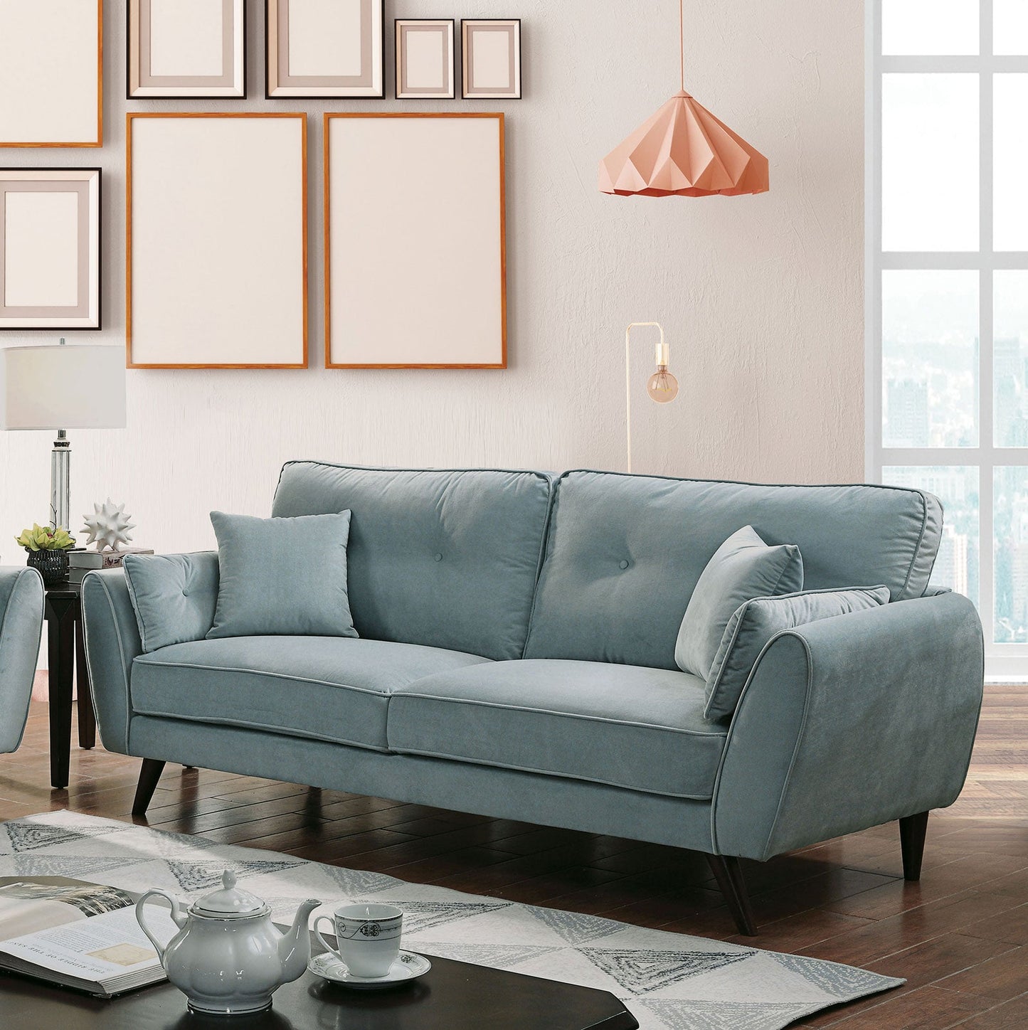 Phillipa Light Teal Sofa FOA East