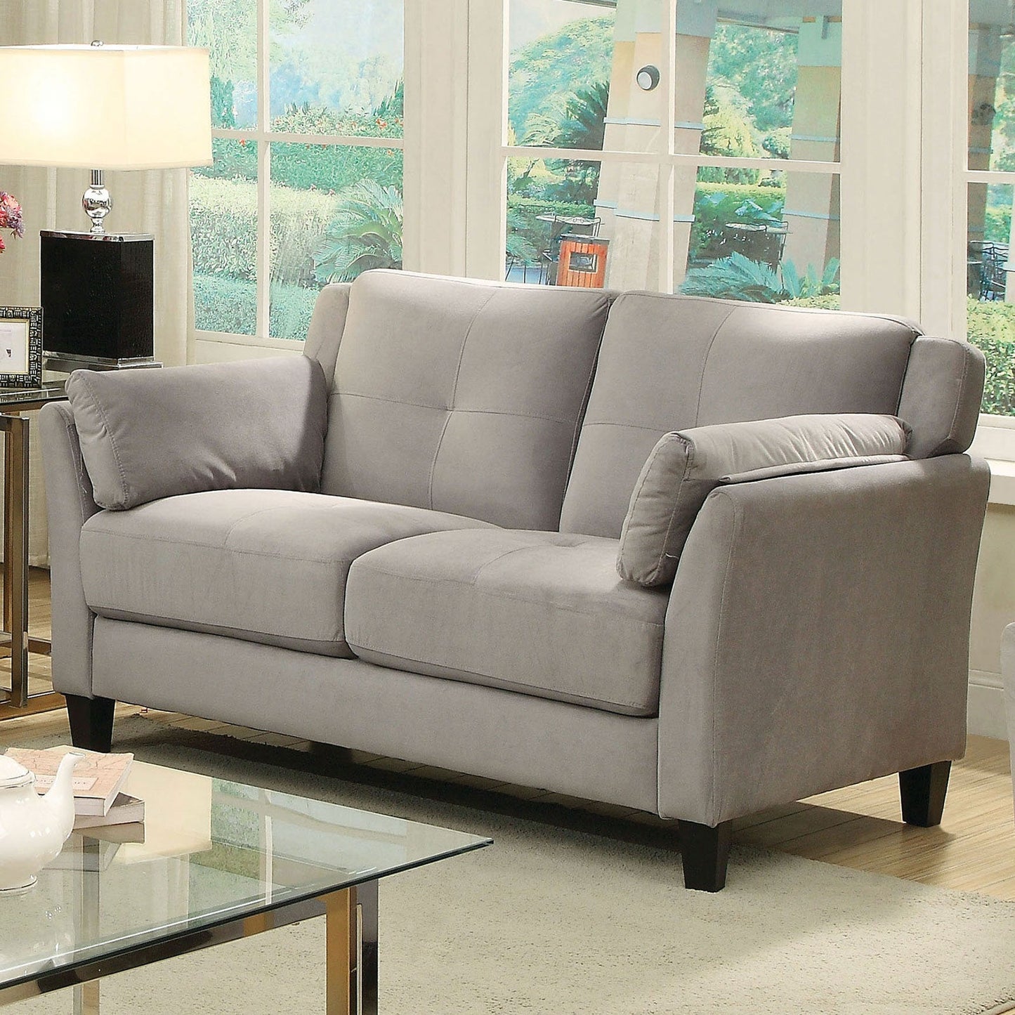 YSABEL Warm Gray Love Seat, Warm Gray (K/D) FOA East