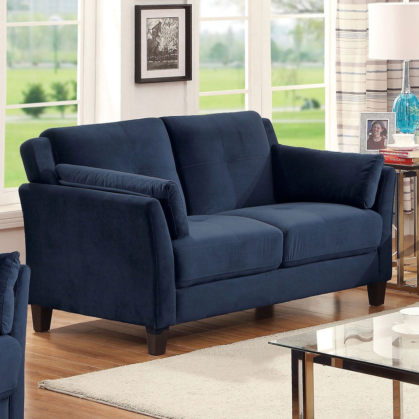 YSABEL Navy Love Seat, Navy (K/D) FOA East