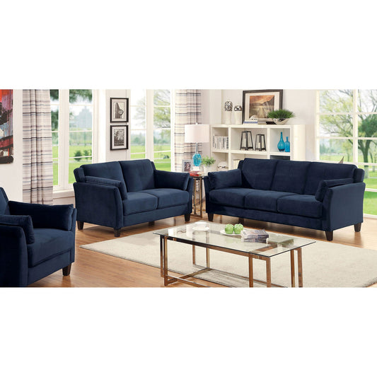 YSABEL Navy Sofa + Love Seat, Navy FOA East