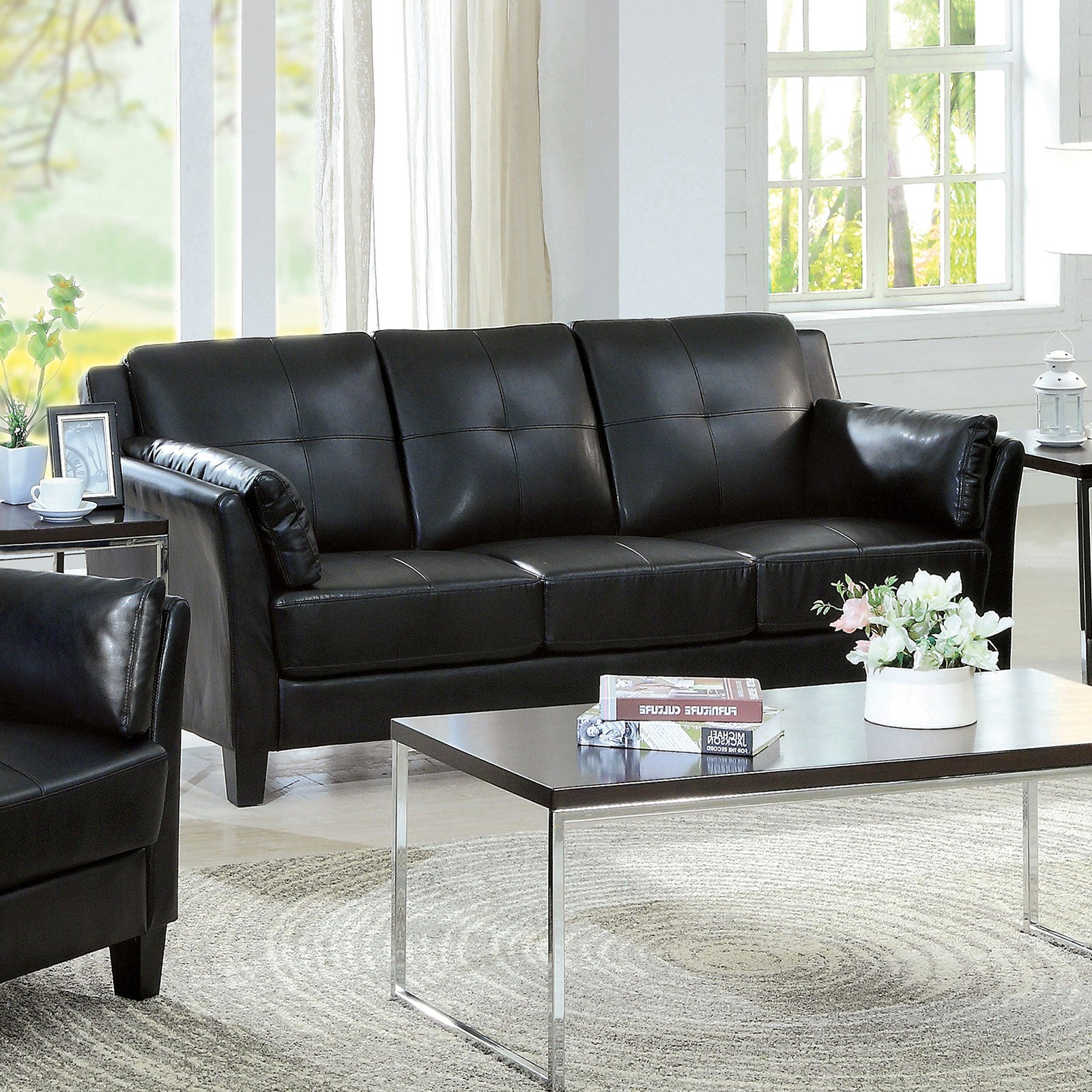 Pierre Black Sofa, Black (K/D) FOA East