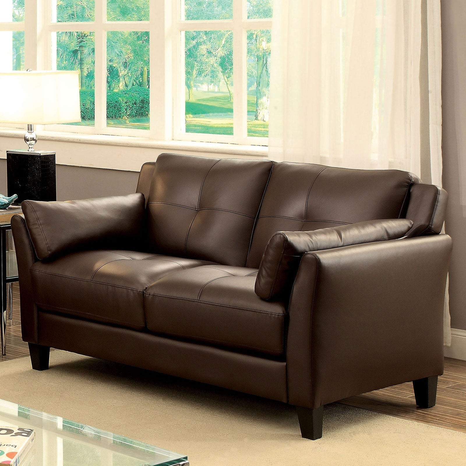 YSABEL Brown Love Seat, Brown (K/D) FOA East