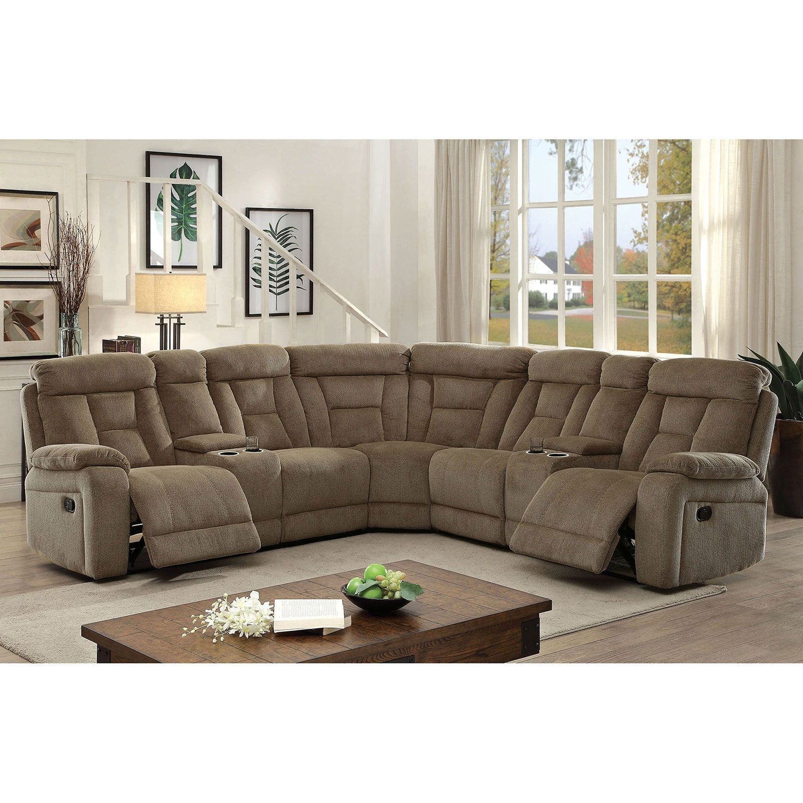 Maybell Mocha SECTIONAL, MOCHA FOA East