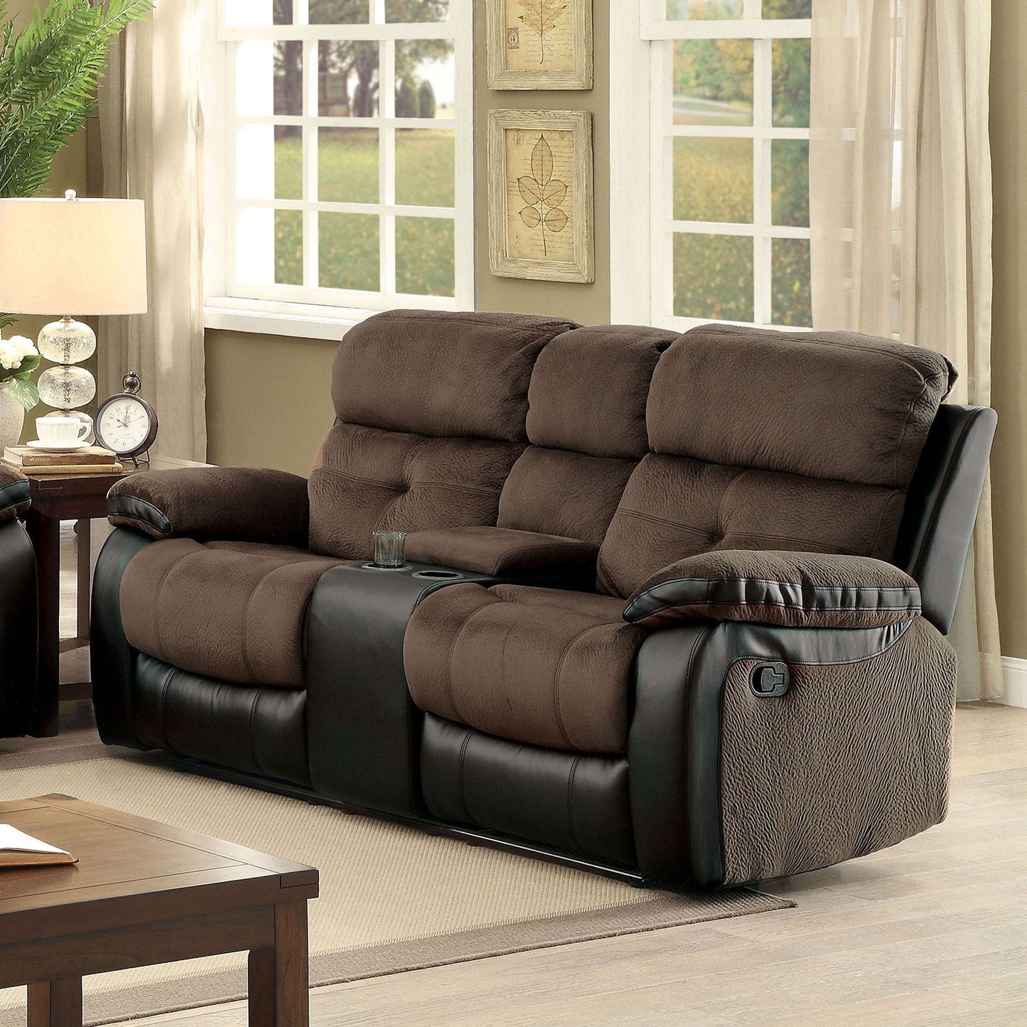 Hadley I Brown/Black Love Seat FOA East