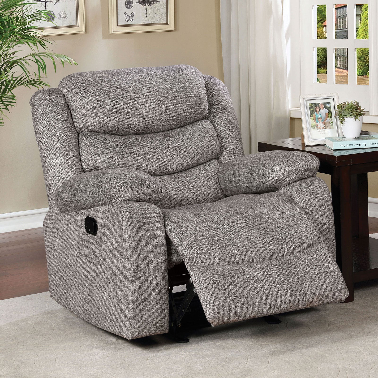 Castleford Light Gray Recliner FOA East