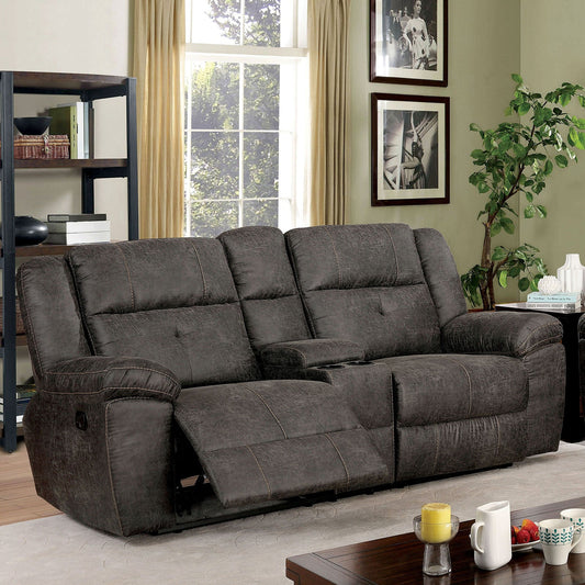 Chichester Dark Brown Sofa w/ 2 Recliners FOA East