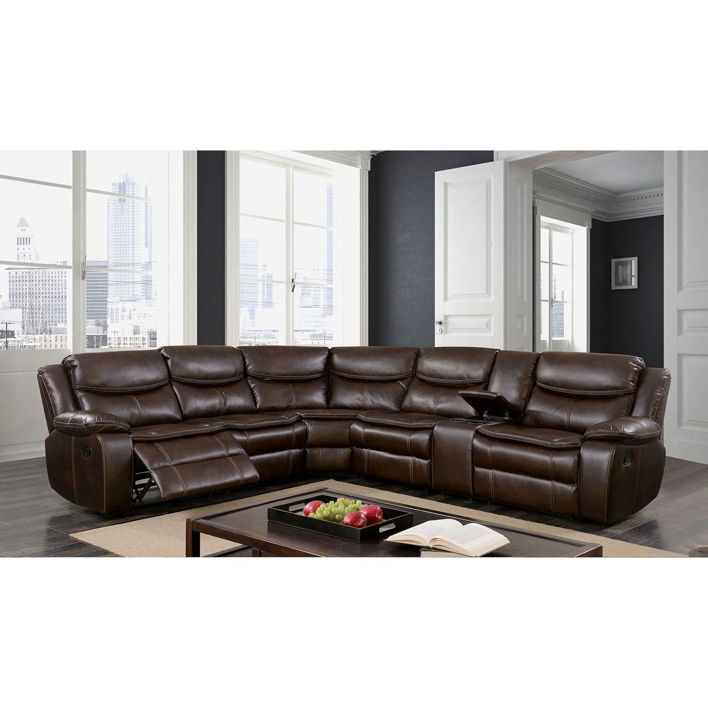 Pollux Brown Sectional FOA East