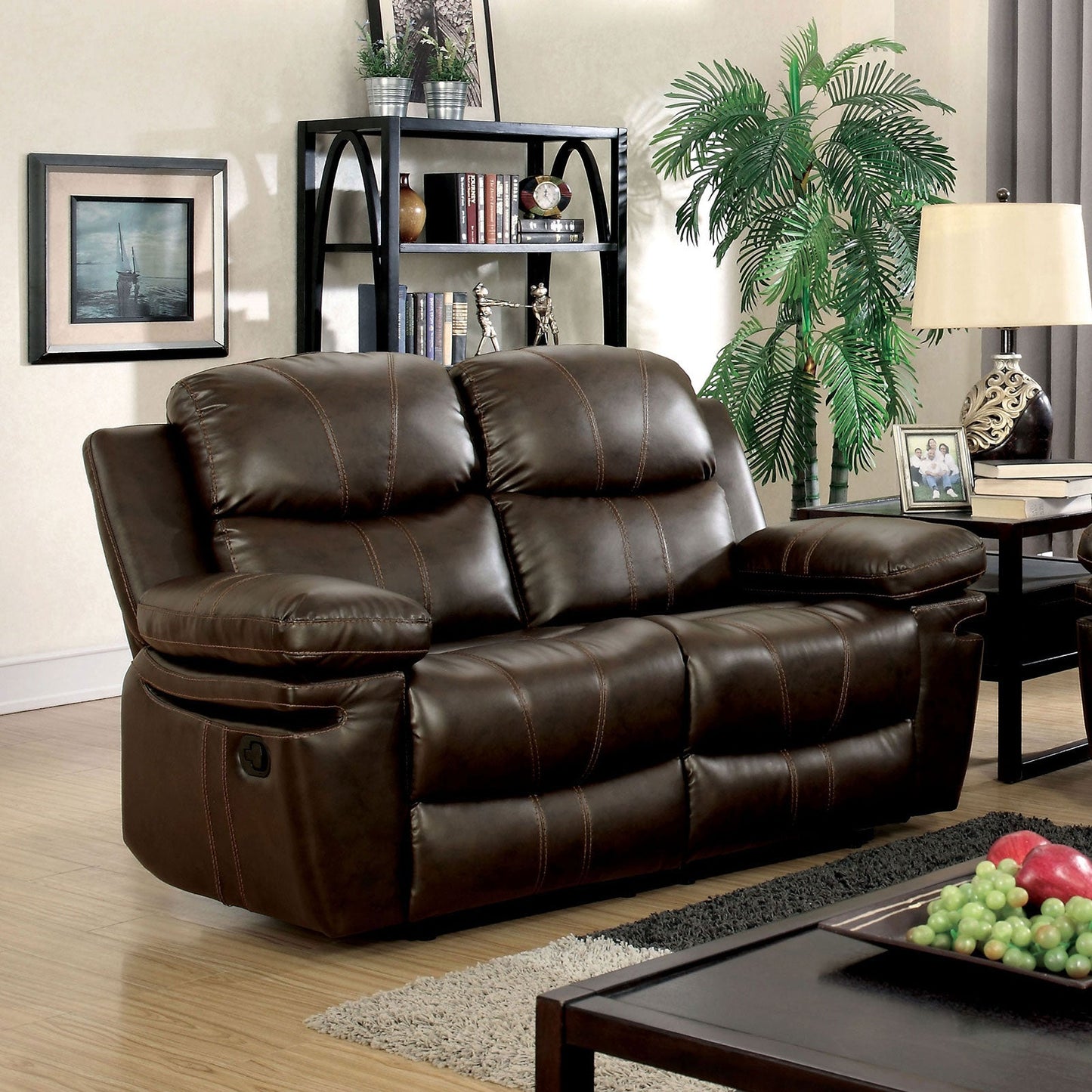 Listowel Brown Love Seat FOA East