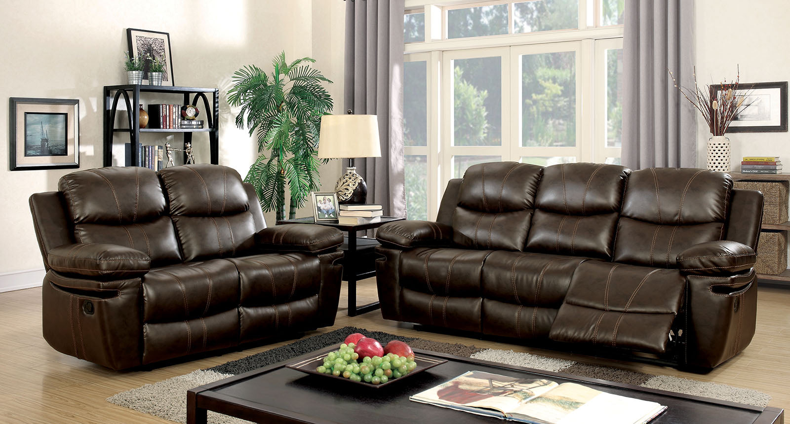 Listowel Brown Sofa + Love Seat FOA East