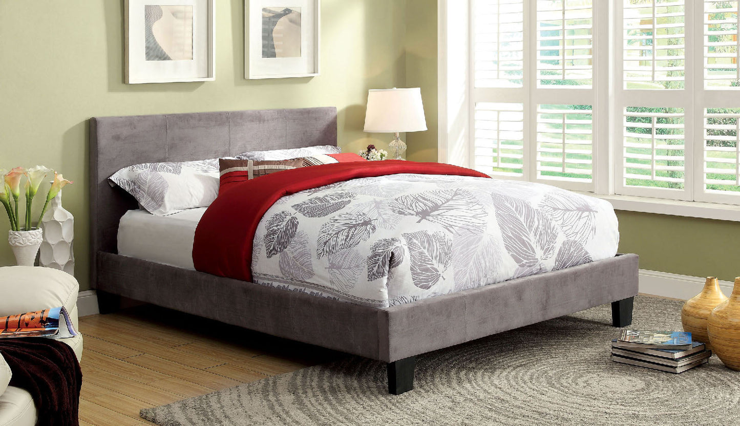 Winn park Gray Fabric Cal.King Bed FOA East