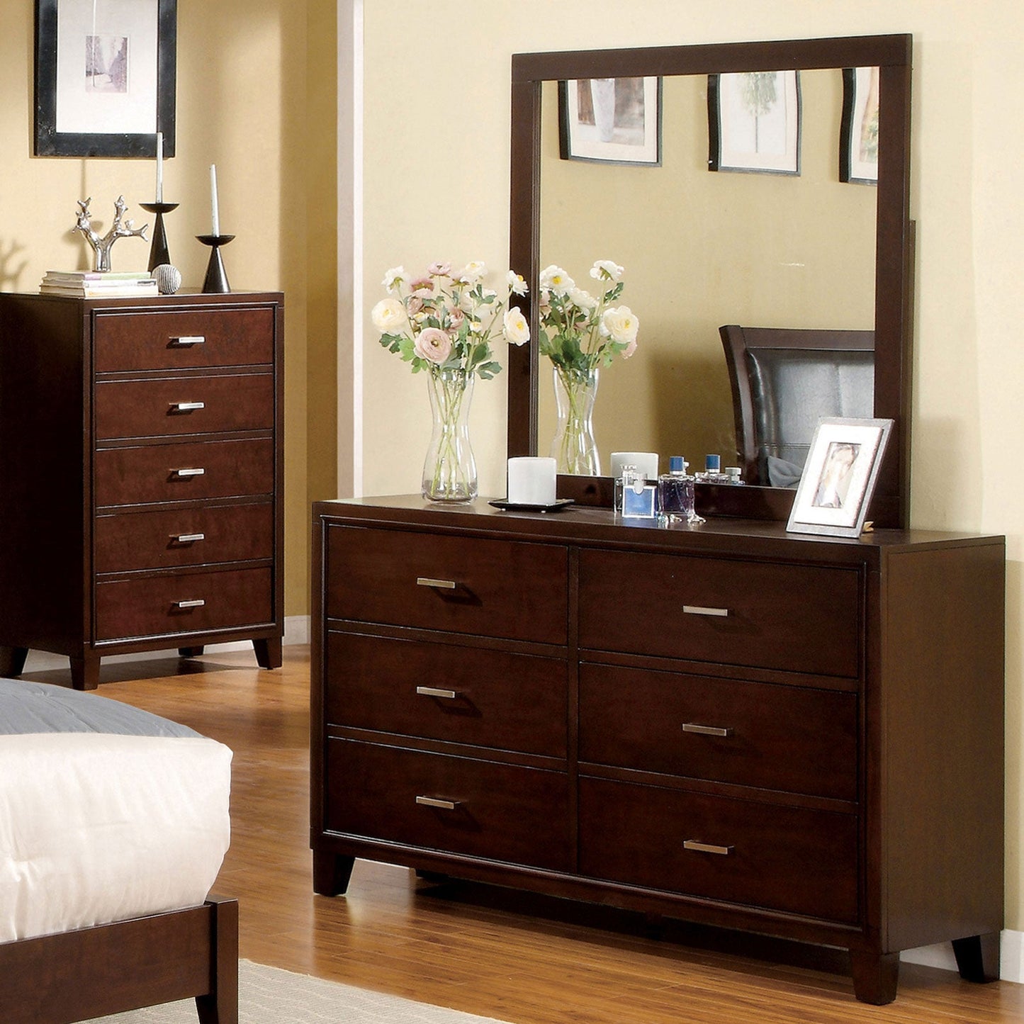 Gerico II Brown Cherry Dresser FOA East