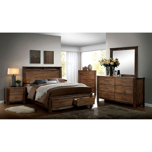 ELKTON Oak 5 Pc. Queen Bedroom Set w/ Chest FOA East