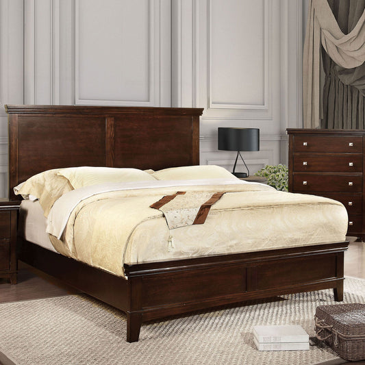 Spruce Brown Cherry Queen Bed FOA East