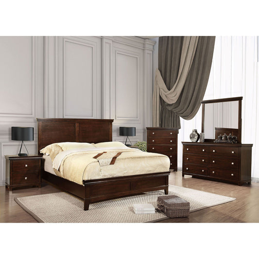 Spruce Brown Cherry 5 Pc. Queen Bedroom Set w/ 2NS FOA East