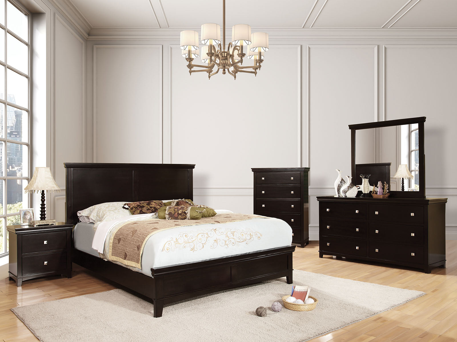 Spruce Espresso 4 Pc. Queen Bedroom Set FOA East