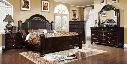 Syracuse Dark Walnut 5 Pc. Queen Bedroom Set w/ Chest FOA East