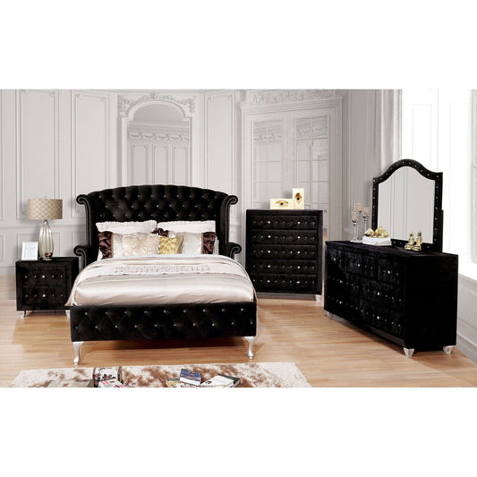 Alzire Black 5 Pc. Queen Bedroom Set w/ 2NS FOA East