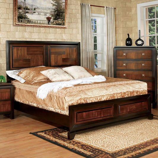 Patra Acacia/Walnut Cal.King Bed FOA East