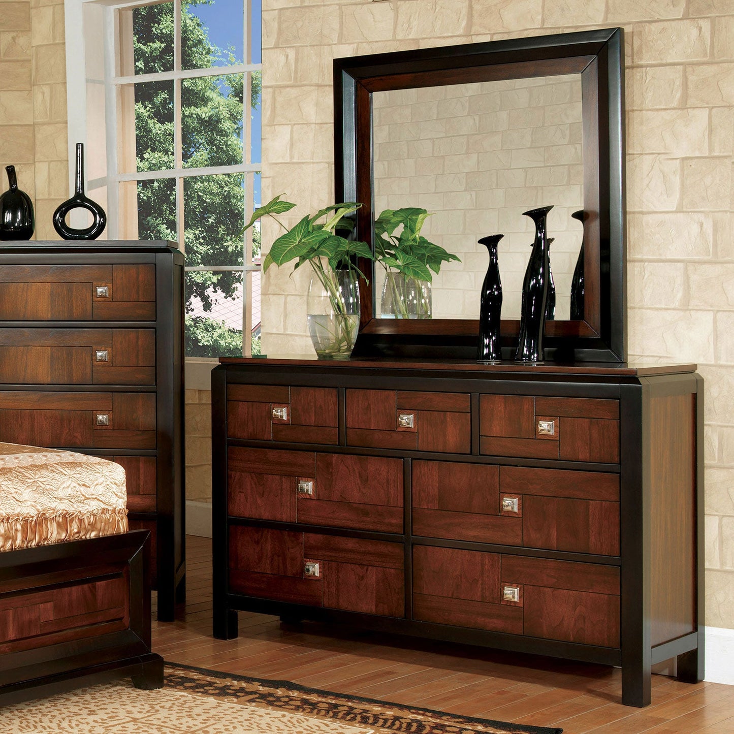 Patra Acacia/Walnut Dresser FOA East