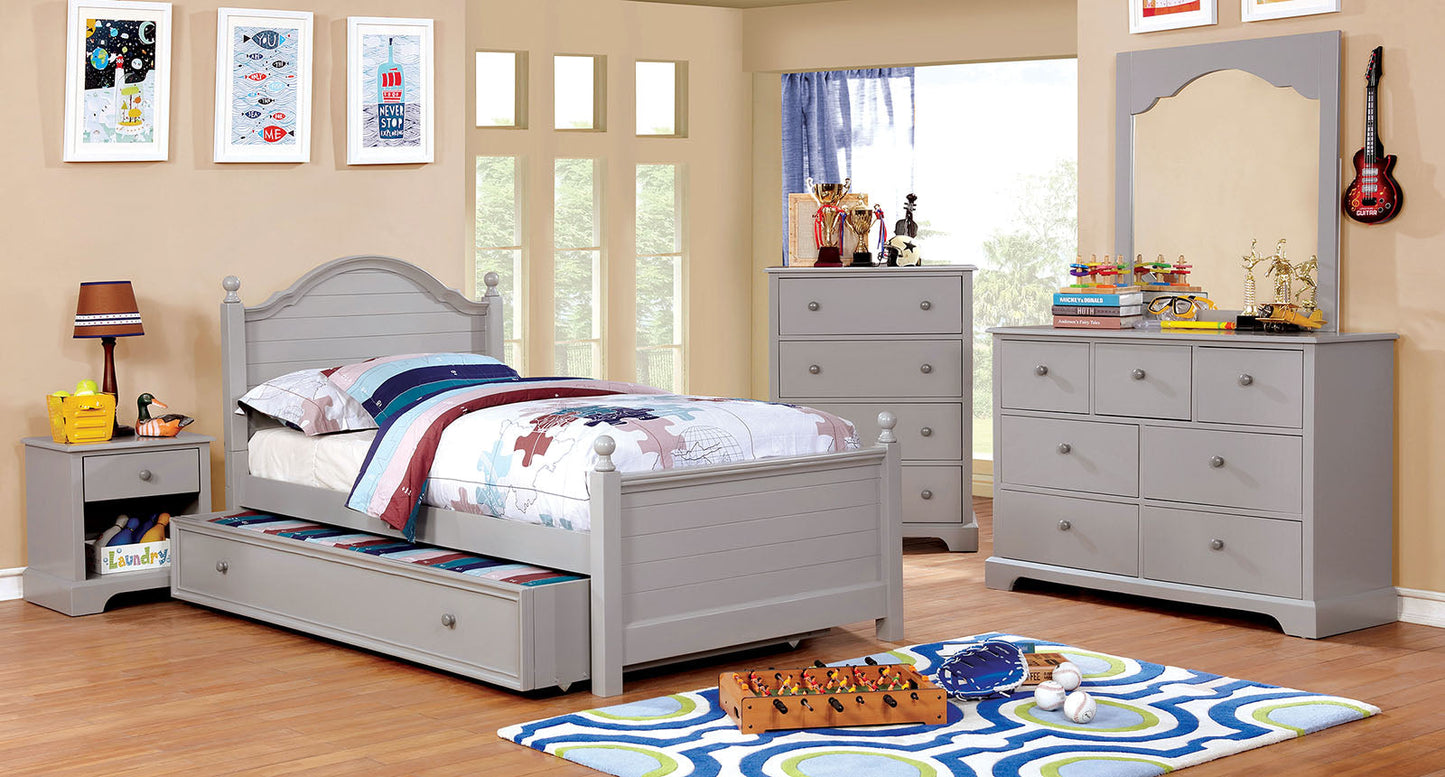 Diane Gray 4 Pc. Full Bedroom Set w/ Trundle FOA East