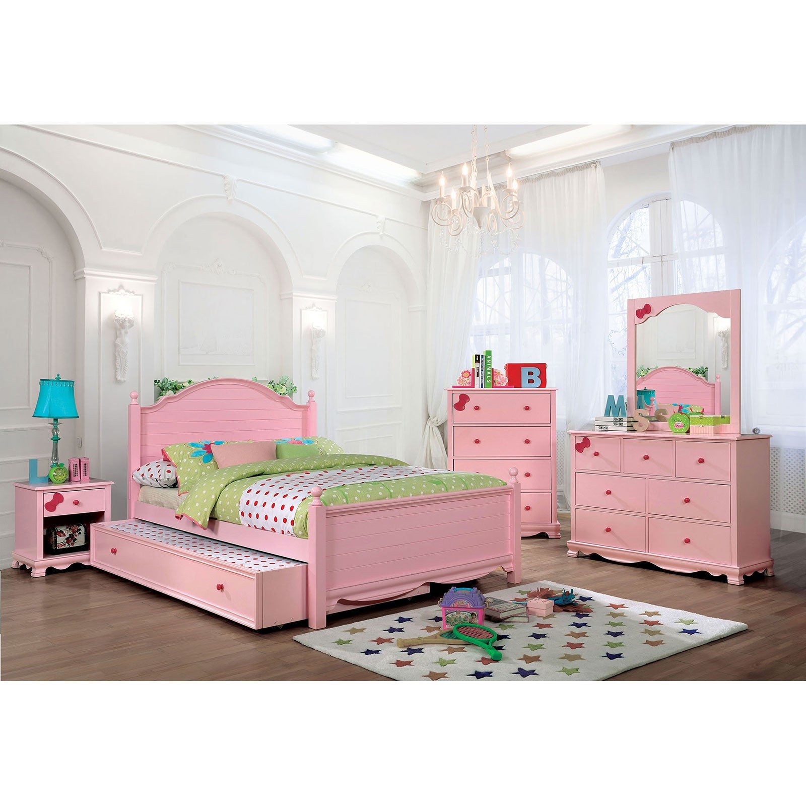 Dani Pink 4 Pc. Full Bedroom Set FOA East