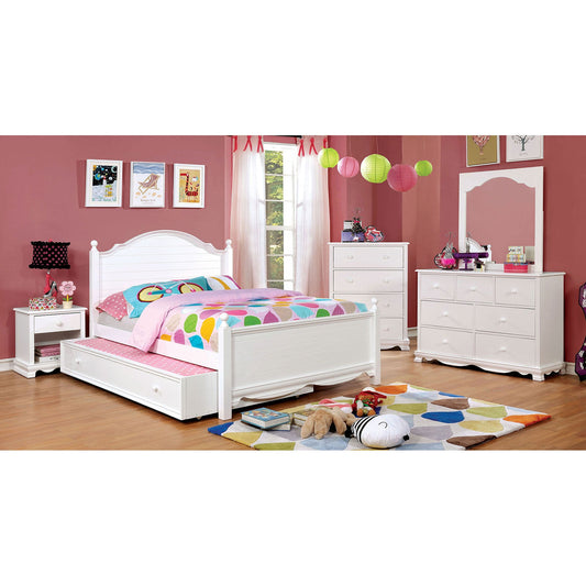 Dani White 4 Pc. Twin Bedroom Set w/ Trundle FOA East