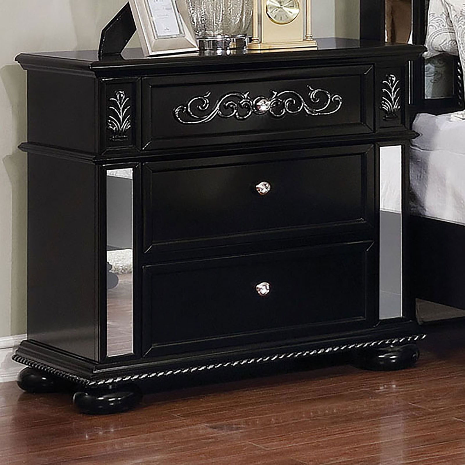 Azha Black Night Stand FOA East