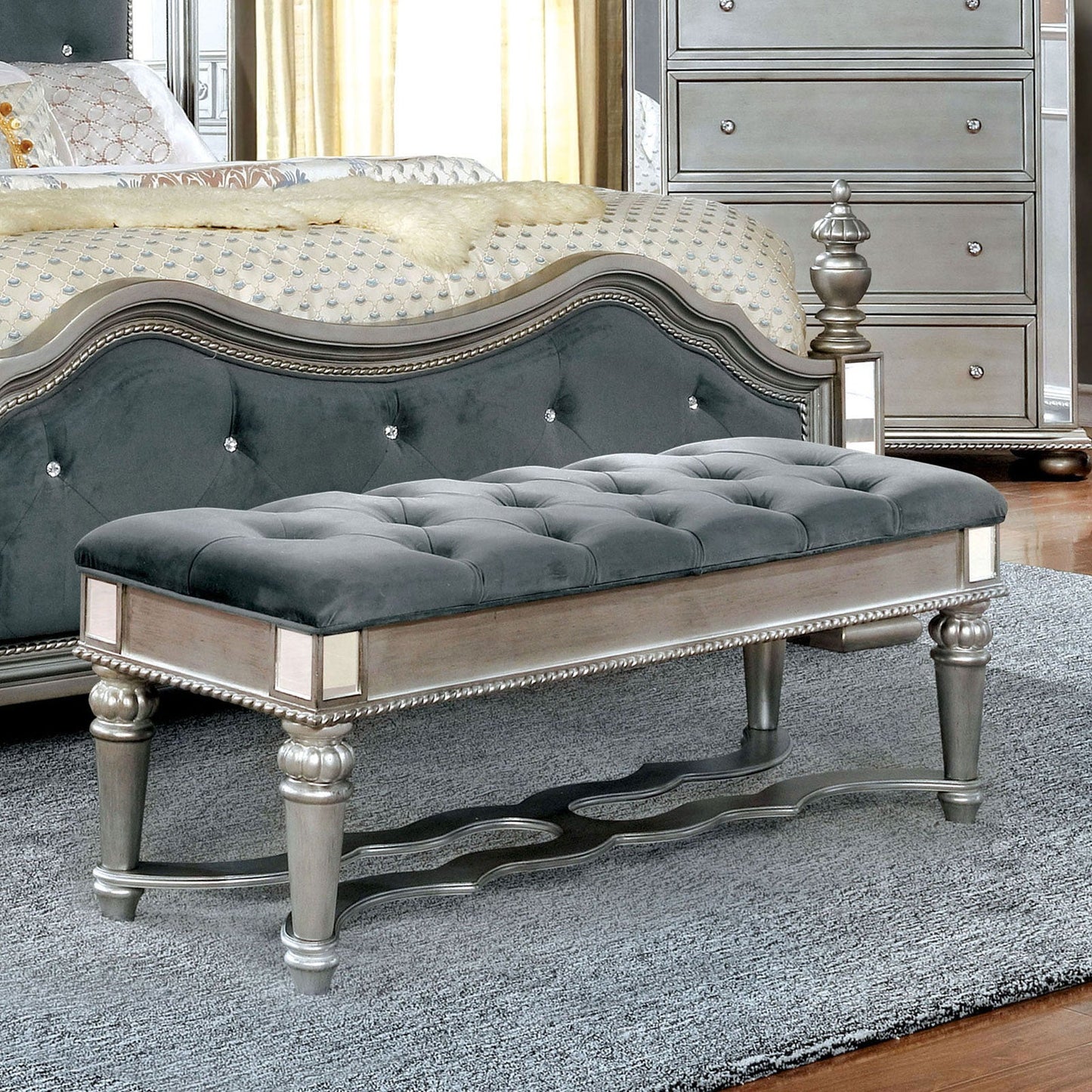 Azha Silver/Gray Bench FOA East