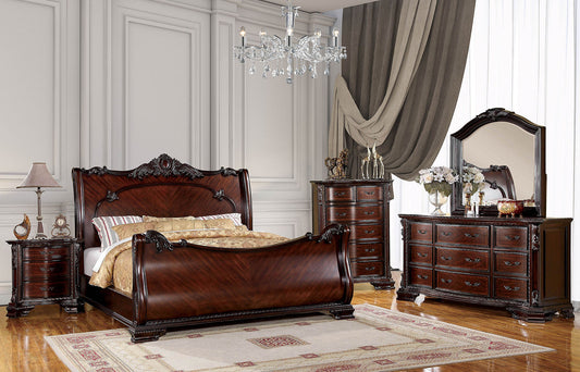 Bellefonte Brown Cherry 4 Pc. Queen Bedroom Set FOA East