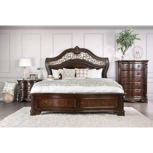 Menodora Brown Cherry 4 Pc. Queen Bedroom Set FOA East