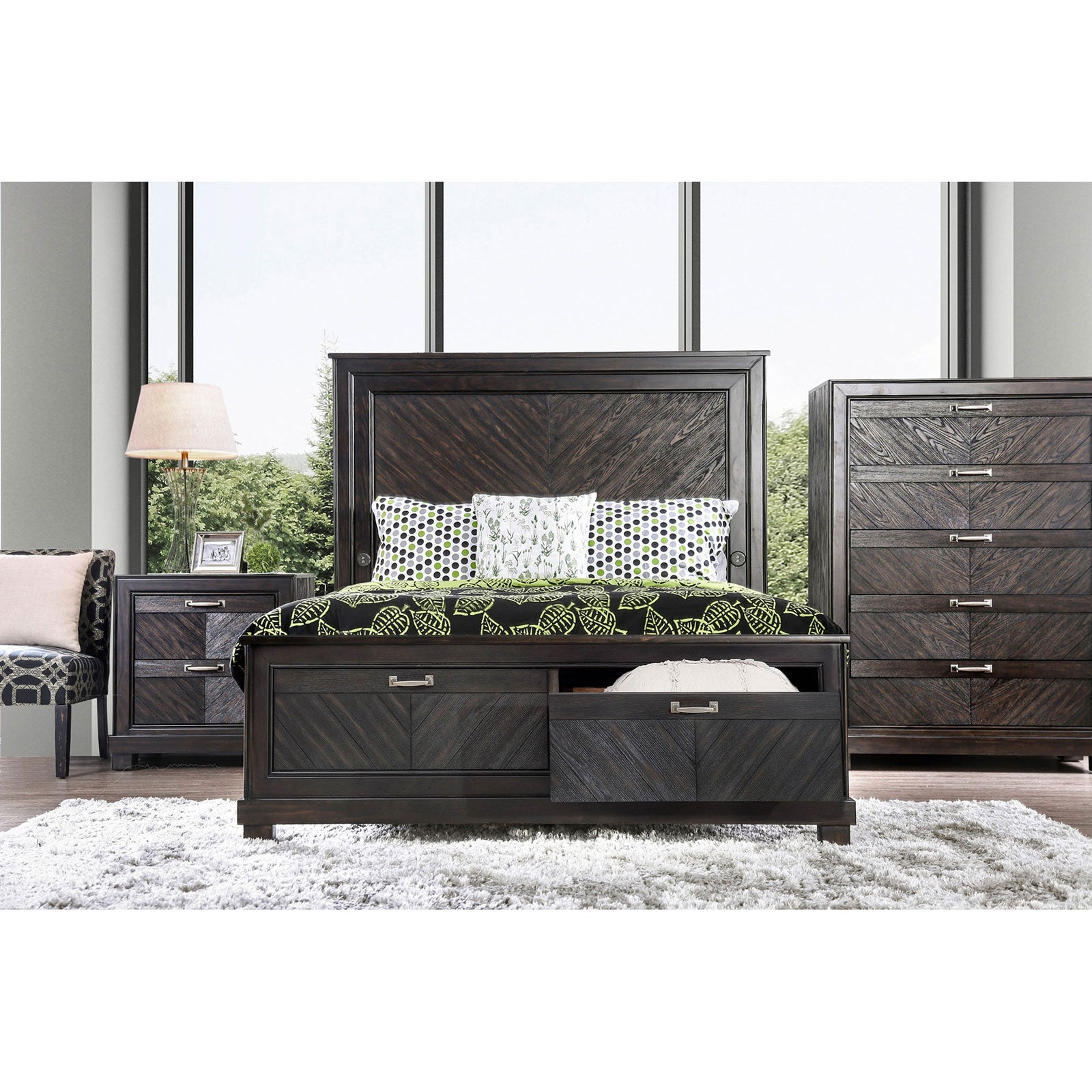 Argyros Espresso 4 Pc. Queen Bedroom Set FOA East